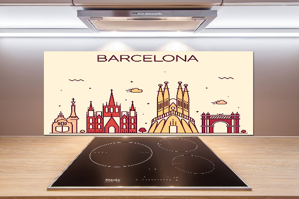 Spatscherm keuken De inscriptie Barcelona