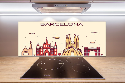 Spatscherm keuken De inscriptie Barcelona