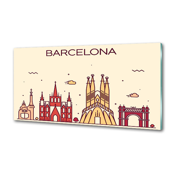 Spatscherm keuken De inscriptie Barcelona