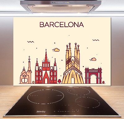 Spatscherm keuken De inscriptie Barcelona