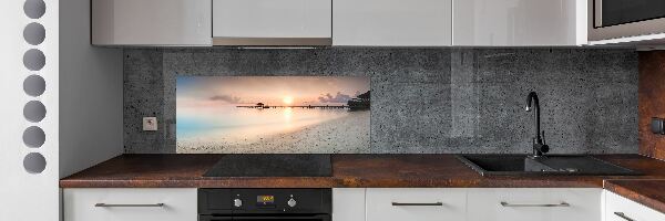 Glazen achterwand keuken Strand van de Malediven