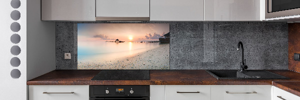 Glazen achterwand keuken Strand van de Malediven