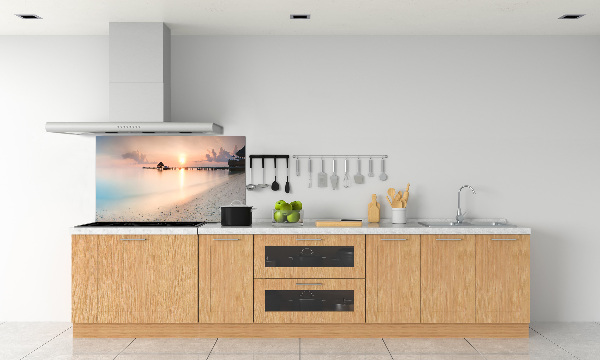 Glazen achterwand keuken Strand van de Malediven