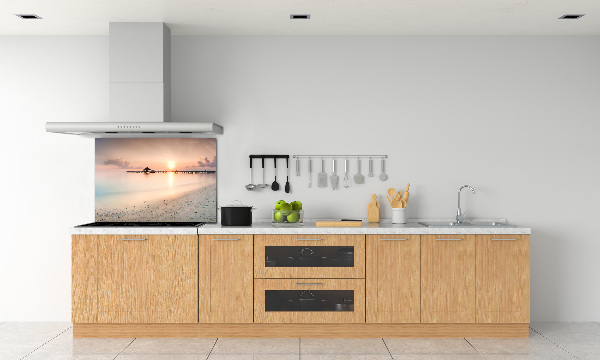 Glazen achterwand keuken Strand van de Malediven