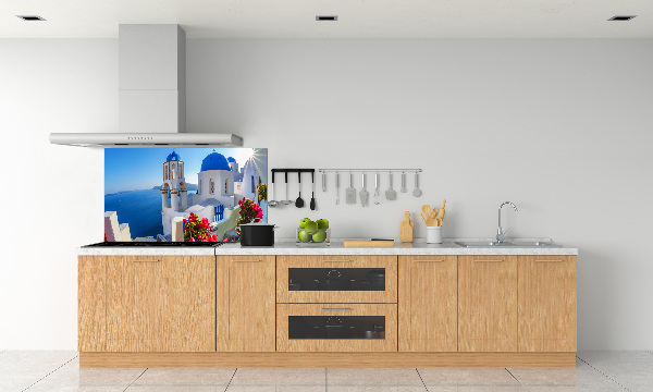 Achterwand keuken Santorini, Griekenland