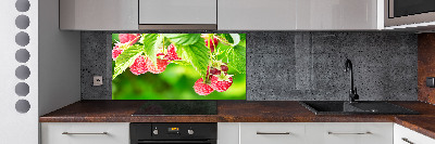 Spatscherm keuken Frambozen in de tuin