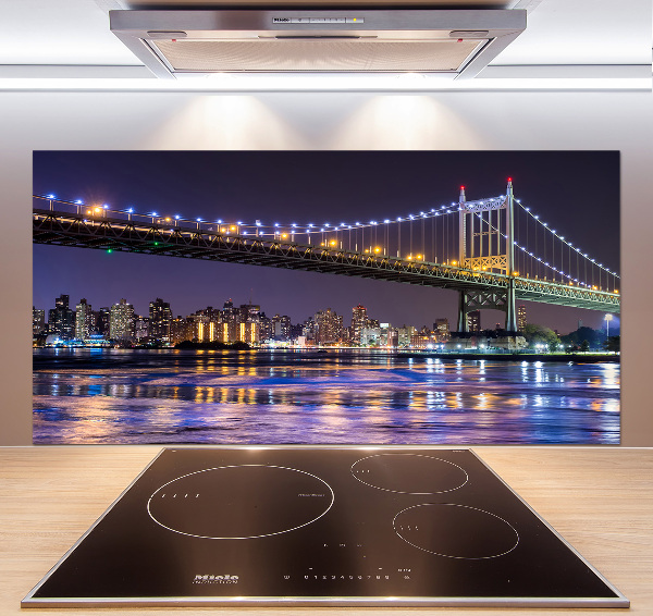 Glazen achterwand keuken New York Bridge