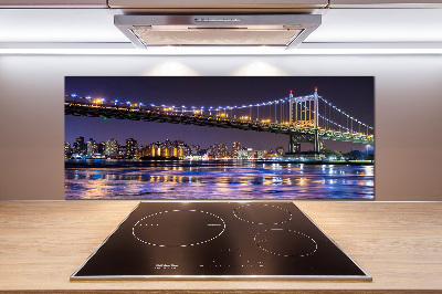 Glazen achterwand keuken New York Bridge