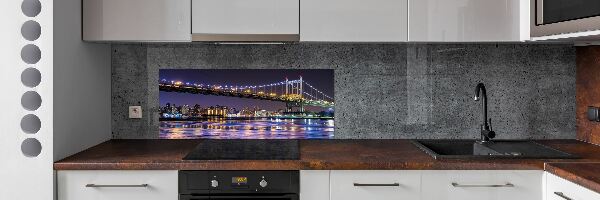 Glazen achterwand keuken New York Bridge