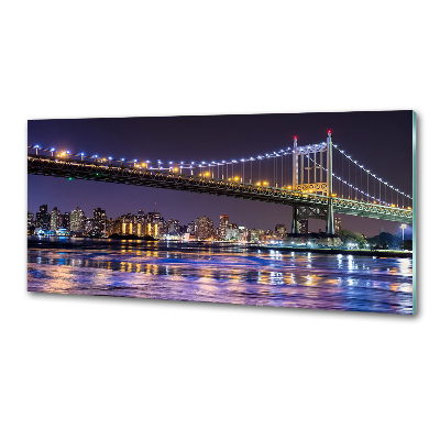 Glazen achterwand keuken New York Bridge
