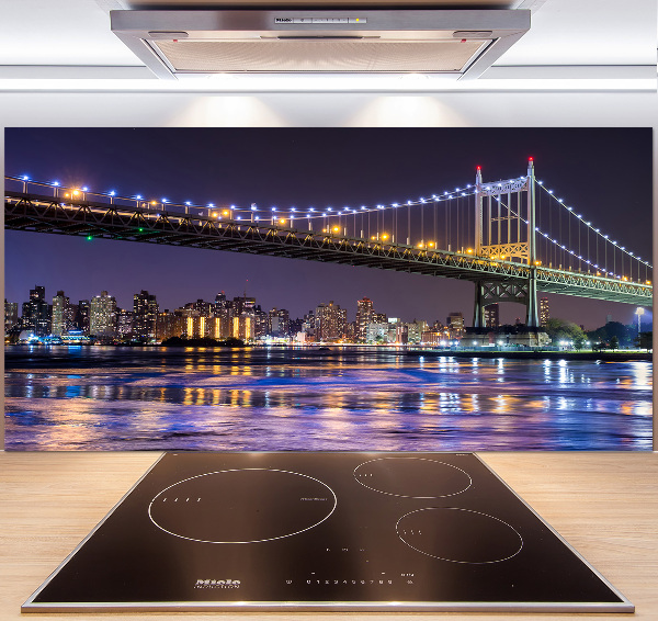 Glazen achterwand keuken New York Bridge