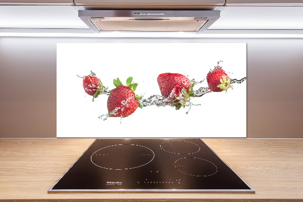 Keuken achterwand Aardbeien en water