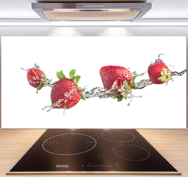 Keuken achterwand Aardbeien en water