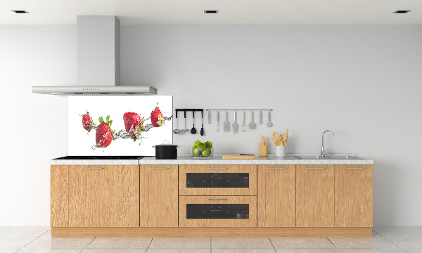 Keuken achterwand Aardbeien en water