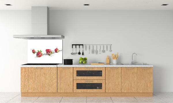 Keuken achterwand Aardbeien en water