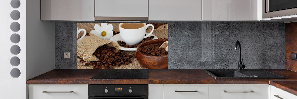 Spatscherm keuken Koffie met melk