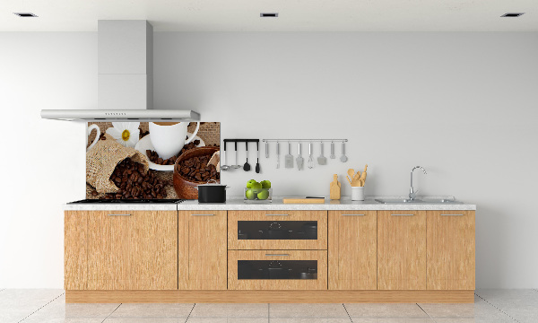 Spatscherm keuken Koffie met melk