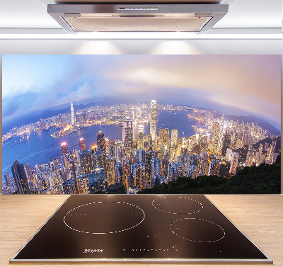 Spatplaat keuken Panorama van Hongkong