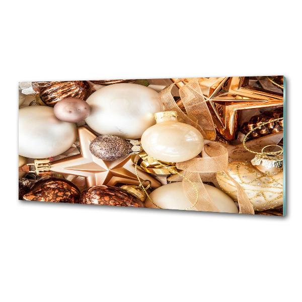 Glazen achterwand keuken Kerstballen