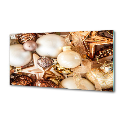 Glazen achterwand keuken Kerstballen