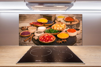 Glazen achterwand keuken Specerijen en kruiden
