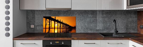 Spatplaat keuken Zonsondergangbrug