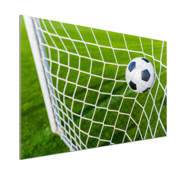 Keuken achterwand De bal ligt in het doel.