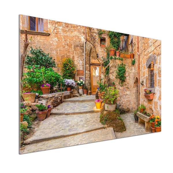 Achterwand keuken Een charmante straat