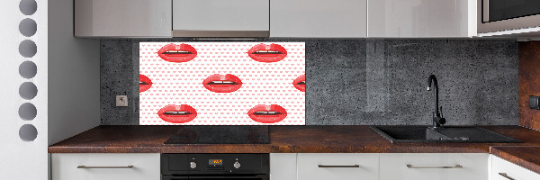Spatplaat keuken Rode lippen