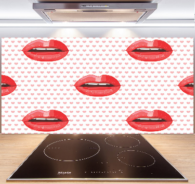 Spatplaat keuken Rode lippen