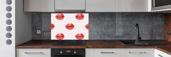 Spatplaat keuken Rode lippen
