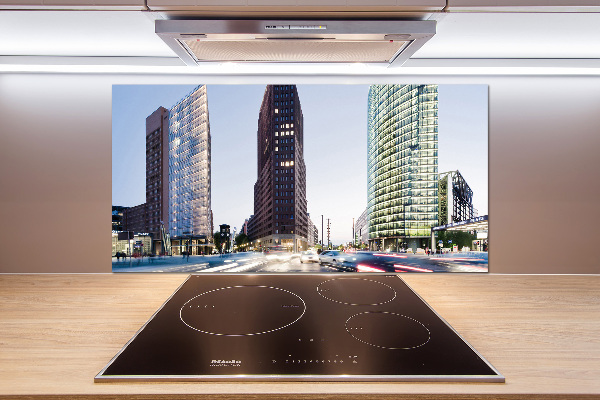 Spatscherm keuken Wolkenkrabbers