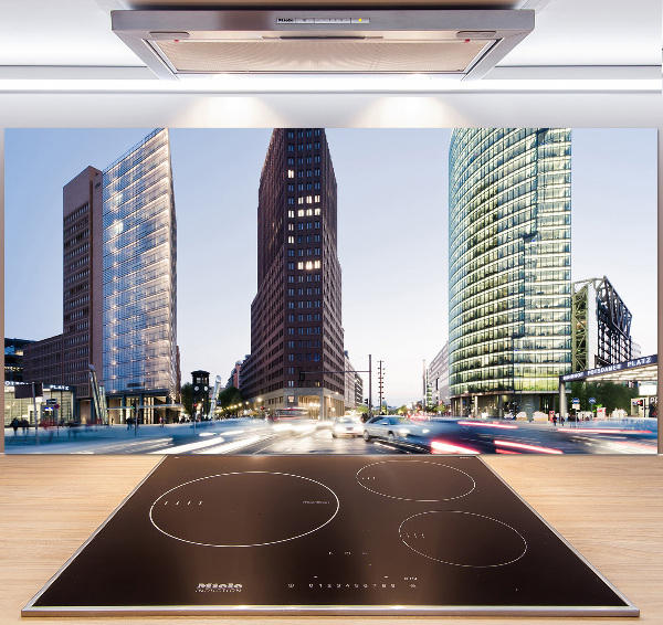 Spatscherm keuken Wolkenkrabbers