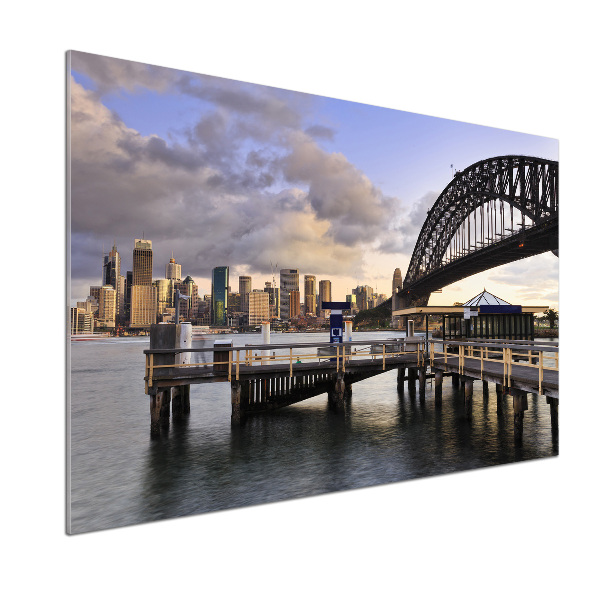 Glazen achterwand keuken Sydney Bridge