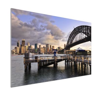 Glazen achterwand keuken Sydney Bridge