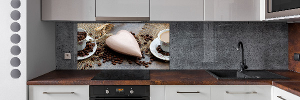 Spatscherm keuken Koffie met melk