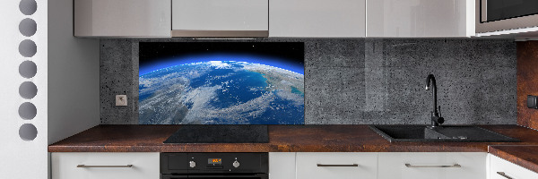 Glazen achterwand keuken Planeet Aarde