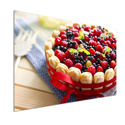 Keuken achterwand Bosvruchtentaart