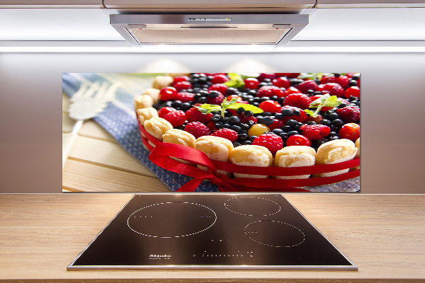 Keuken achterwand Bosvruchtentaart