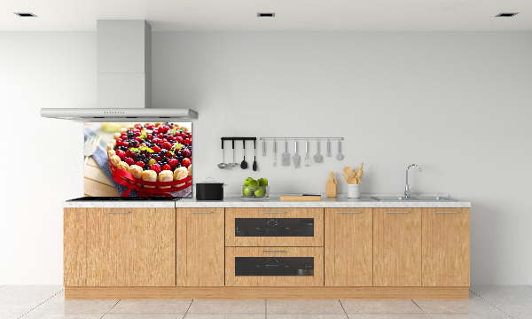 Keuken achterwand Bosvruchtentaart