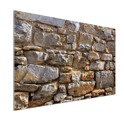 Glazen achterwand keuken Stenen muur