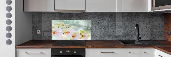 Spatscherm keuken Witte orchidee