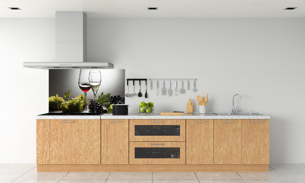 Glazen achterwand keuken Wijn en druiven