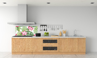 Achterwand keuken Tropische bloemen