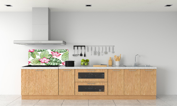 Achterwand keuken Tropische bloemen