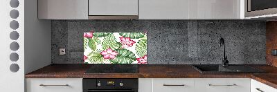 Achterwand keuken Tropische bloemen