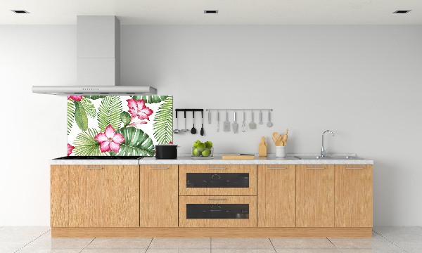 Achterwand keuken Tropische bloemen