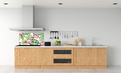 Achterwand keuken Tropische bloemen