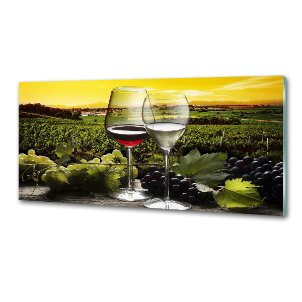 Spatscherm keuken Wijn en druiven