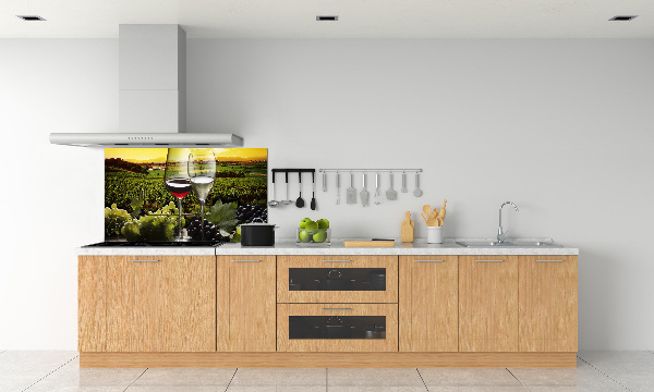 Spatscherm keuken Wijn en druiven